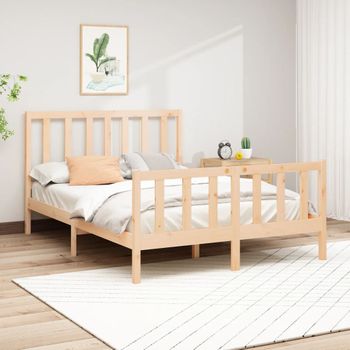 Cama Matrimonial | Cama Para Adultos | Estructura De Cama De Madera Maciza De Pino 160x200 Cm Cfw965854