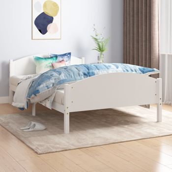 Cama Matrimonial | Cama Para Adultos | Estructura De Cama De Madera Maciza De Pino Blanco 160x200 Cm Cfw448447