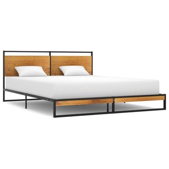 Cama Matrimonial | Cama Para Adultos | Estructura De Cama De Metal 140x200 Cm Cfw608117