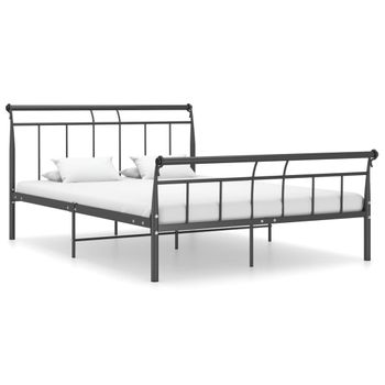 Cama Matrimonial | Cama Para Adultos | Estructura De Cama De Metal Negro 140x200 Cm Cfw957793