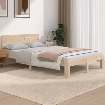 Cama Para Adultos | Estructura De Cama Madera Maciza 120x190 Cm Cfw298808