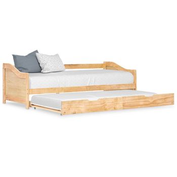 Cama Para Adultos | Estructura De Sofá Cama Extraíble Madera De Pino 90x200 Cm Cfw700925