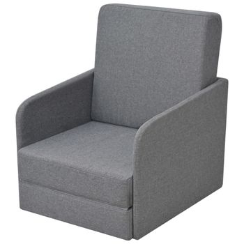 Sillón De Salón | Sillón Convertible En Cama Tela Gris Claro Cfw813883