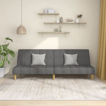 Sofá Cama De 2 Plazas Moderno | Cama Para Adulto Tela Gris Claro Cfw13777