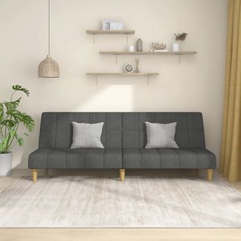 Sofá Cama De 2 Plazas Moderno | Cama Para Adulto Tela Gris Oscuro Cfw45107