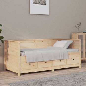 Sofá Cama | Cama Individual | Cama Para Adultos De Madera Maciza De Pino 75x190 Cm Cfw40444