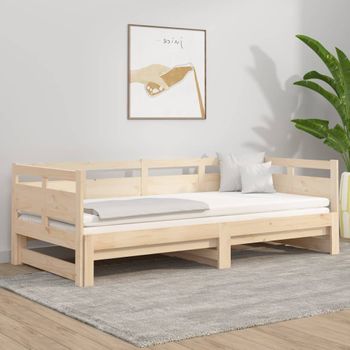 Sofá Cama | Cama Para Adultos Extraíble Madera Maciza De Pino 2x(90x190) Cm Cfw790168