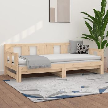 Sofá Cama | Cama Para Adultos Extraíble Madera Maciza De Pino 2x(90x200) Cm Cfw821214