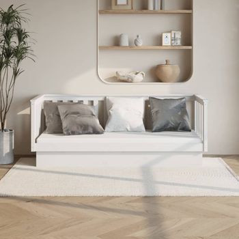 Sofá Cama | Cama Para Adultos Madera Maciza De Pino Blanco 75x190 Cm Cfw728308