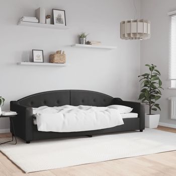 Sofá Cama | Cama Individual | Cama Para Adultos Tela Negro 80x200 Cm Cfw95233