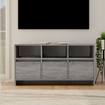 Mueble Tv | Mueble De Salón | Armario Tv Madera De Ingeniería Gris Sonoma 102x37,5x52,5 Cm Cfw777810