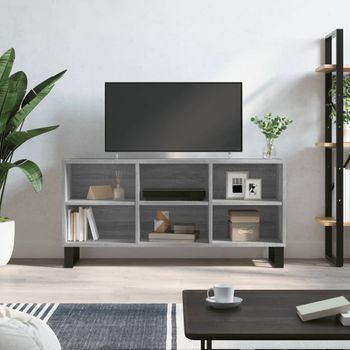 Mueble Tv | Mueble De Salón | Armario Tv Madera De Ingeniería Gris Sonoma 103,5x30x50 Cm Cfw777814
