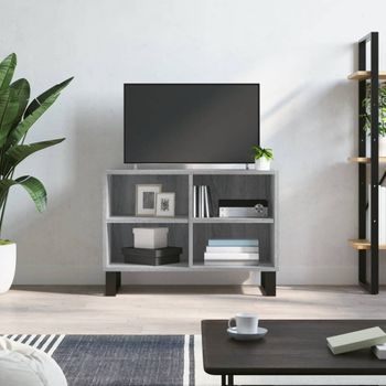 Mueble Tv | Mueble De Salón | Armario Tv Madera De Ingeniería Gris Sonoma 69,5x30x50 Cm Cfw777828