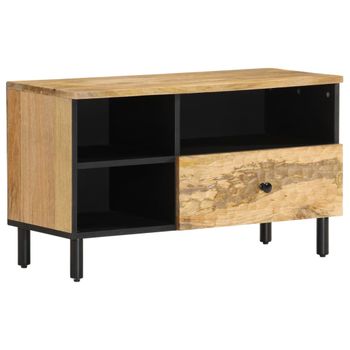 Mueble Tv | Mueble De Salón | Armario Tv Madera Maciza De Mango 80x33x46 Cm Cfw778027