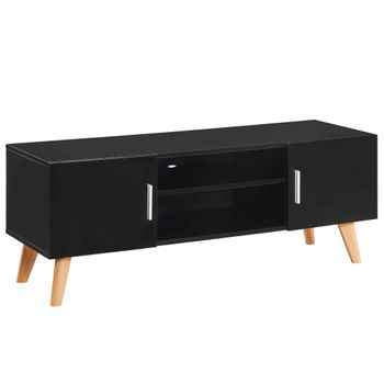 Mueble Tv | Mueble De Salón | Armario Tv 120x40x46 Cm Mdf Negro Cfw778383