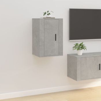 Mueble Tv De Pared | Mueble De Salón | Armario Tv Gris Hormigón 40x34,5x60 Cm Cfw778709