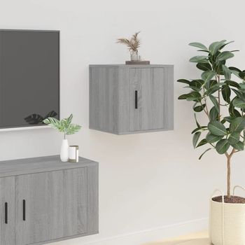 Mueble Tv De Pared | Mueble De Salón | Armario Tv Gris Sonoma 40x34,5x40 Cm Cfw778719