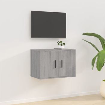 Mueble Tv De Pared | Mueble De Salón | Armario Tv Gris Sonoma 57x34,5x40 Cm Cfw778722