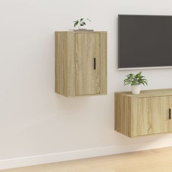 Mueble Tv De Pared | Mueble De Salón | Armario Tv Roble Sonoma 40x34,5x60 Cm Cfw778758