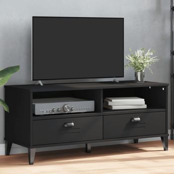 Mueble Tv | Mueble De Salón | Armario Tv Viken Madera De Ingeniería Negro Cfw779287