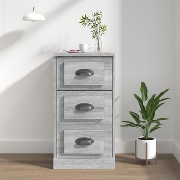 Aparador | Armario De Cocina | Buffet De Salón De Madera Contrachapada Gris Sonoma 36x35,5x67,5 Cm Cfw735591