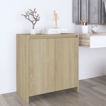 Aparador | Armario De Cocina | Buffet De Salón De Madera Contrachapada Roble Sonoma 70x41x75 Cm Cfw736301