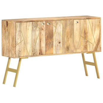 Aparador | Armario De Cocina | Buffet De Salón De Madera Maciza De Mango 118x30x75 Cm Cfw737180