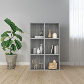 Estantería/aparador | Armario De Cocina | Buffet De Salón Madera Contrachapada Gris Sonoma 66x30x98cm Cfw761351