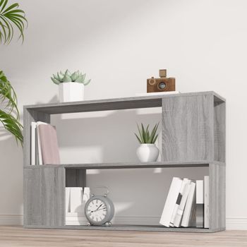 Estantería | Librería | Armario De Libros De Madera Contrachapada Gris Sonoma 100x24x63 Cm Cfw760625