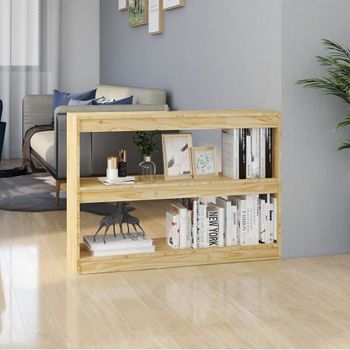 Estantería | Librería | Armario De Libros Divisor De Espacios Madera De Pino 100x30x71,5 Cm Cfw760830