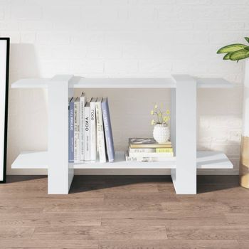 Estantería | Librería | Armario De Libros Madera Contrachapada Blanco 100x30x51 Cm Cfw760949