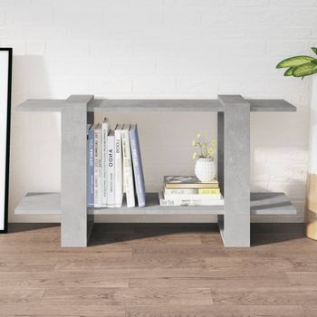 Estantería | Librería | Armario De Libros Madera Contrachapada Gris Hormigón 100x30x51 Cm Cfw760991