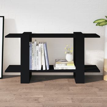 Estantería | Librería | Armario De Libros Madera Contrachapada Negro 100x30x51 Cm Cfw761021