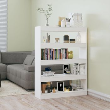 Estantería | Librería | Armario De Libros/divisor De Espacios Blanco 100x30x135 Cm Cfw761371