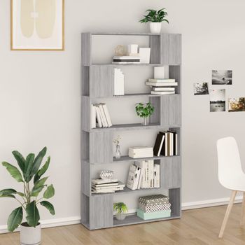 Estantería | Librería | Armario De Libros/divisor De Espacios Gris Sonoma 100x24x188 Cm Cfw761450