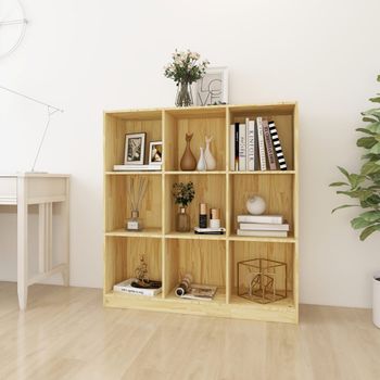 Estantería | Librería | Armario De Libros/divisor De Espacios Madera De Pino 104x33,5x110 Cm Cfw761469