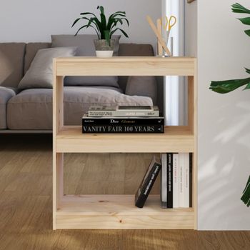 Estantería | Librería | Armario De Libros/divisor De Espacios Madera De Pino 60x30x71,5 Cm Cfw761476