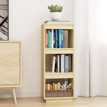 Estantería | Librería | Armario De Libros/divisor De Espacios Madera Maciza Pino 40x35x103 Cm Cfw761506