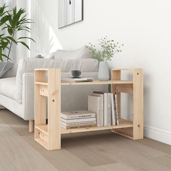 Estantería | Librería | Armario De Libros/divisor De Espacios Madera Maciza Pino 80x35x56,5 Cm Cfw761527