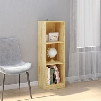 Estantería | Librería | Armario De Libros/divisor De Espacios Madera Pino Maciza 36x33x110 Cm Cfw761589