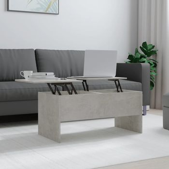 Mesa De Centro，mesa Auxiliar，mesa De Café Contrachapada Gris Hormigón 102x50,5x46,5 Cm Cfw772583