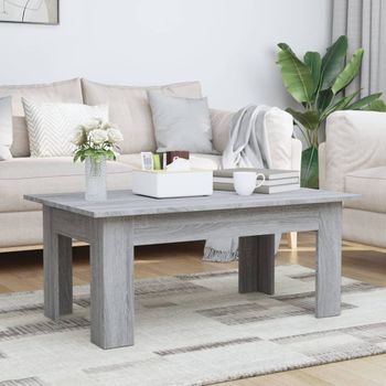 Mesa De Centro，mesa Auxiliar，mesa De Café De Madera Contrachapada Gris Sonoma 100x60x42 Cm Cfw772641