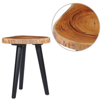 Mesa De Centro，mesa Auxiliar，mesa De Café De Madera De Teca Maciza 40x45 Cm Cfw772671