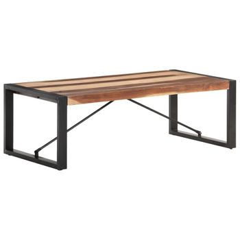 Mesa De Centro，mesa Auxiliar，mesa De Café De Madera Maciza Acabado De Sheesham 120x60x40cm Cfw772679