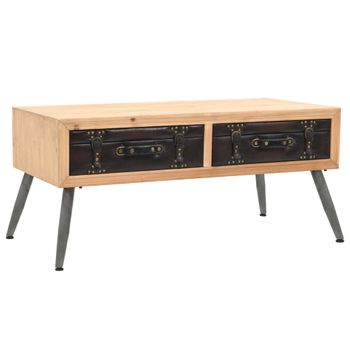 Mesa De Centro，mesa Auxiliar，mesa De Café De Madera Maciza De Abeto 115x55x50 Cm Cfw772684