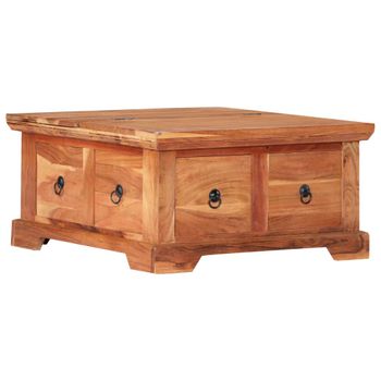 Mesa De Centro，mesa Auxiliar，mesa De Café De Madera Maciza De Acacia 66x70x35 Cm Cfw772707