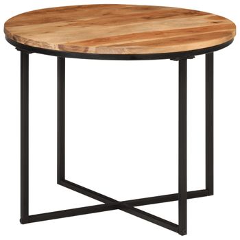 Mesa De Centro，mesa Auxiliar，mesa De Café De Madera Maciza De Acacia Y Hierro 35x35x30 Cm Cfw772727