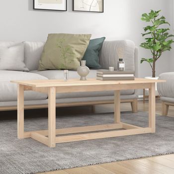 Mesa De Centro，mesa Auxiliar，mesa De Café De Madera Maciza De Pino 110x55x45 Cm Cfw772782