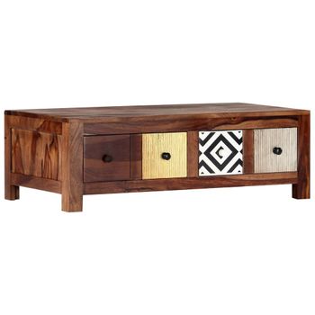 Mesa De Centro，mesa Auxiliar，mesa De Café De Madera Maciza De Sheesham 90x50x30 Cm Cfw772976