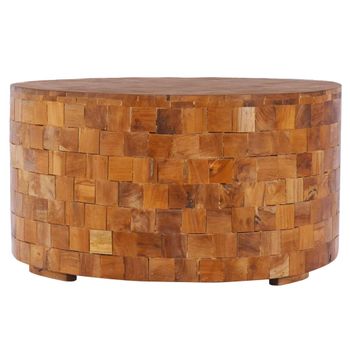 Mesa De Centro，mesa Auxiliar，mesa De Café De Madera Maciza De Teca 60x60x35 Cm Cfw772987